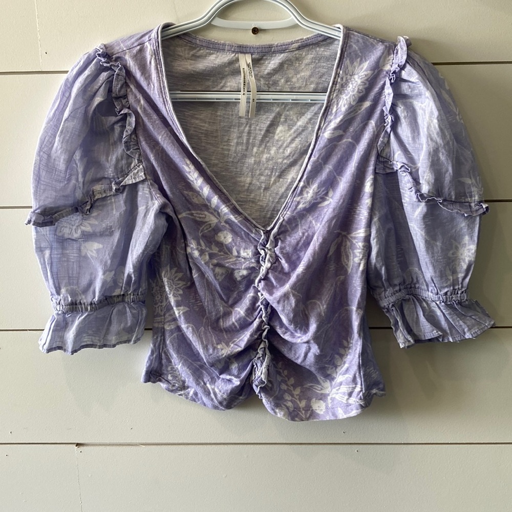 ANTHROPOLOGIE. Purple top.